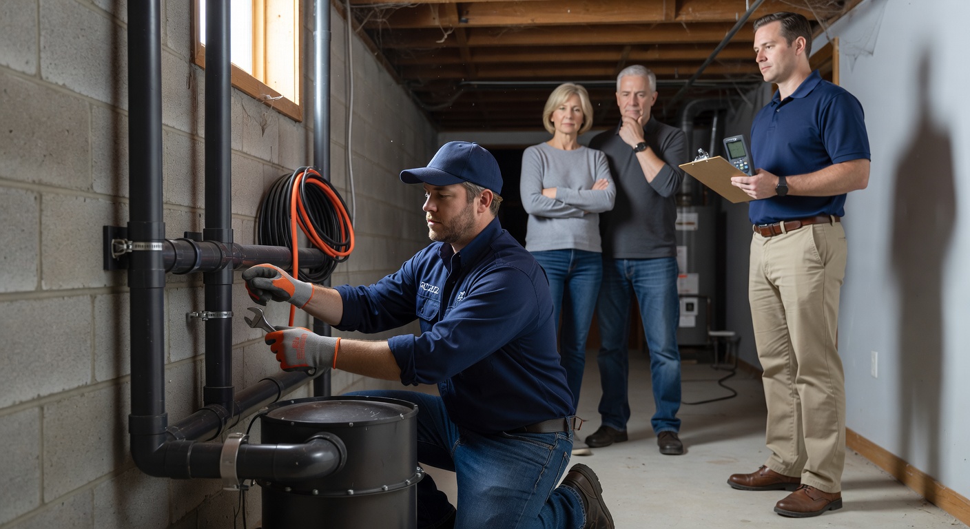 radon mitigation system installation Ohio home