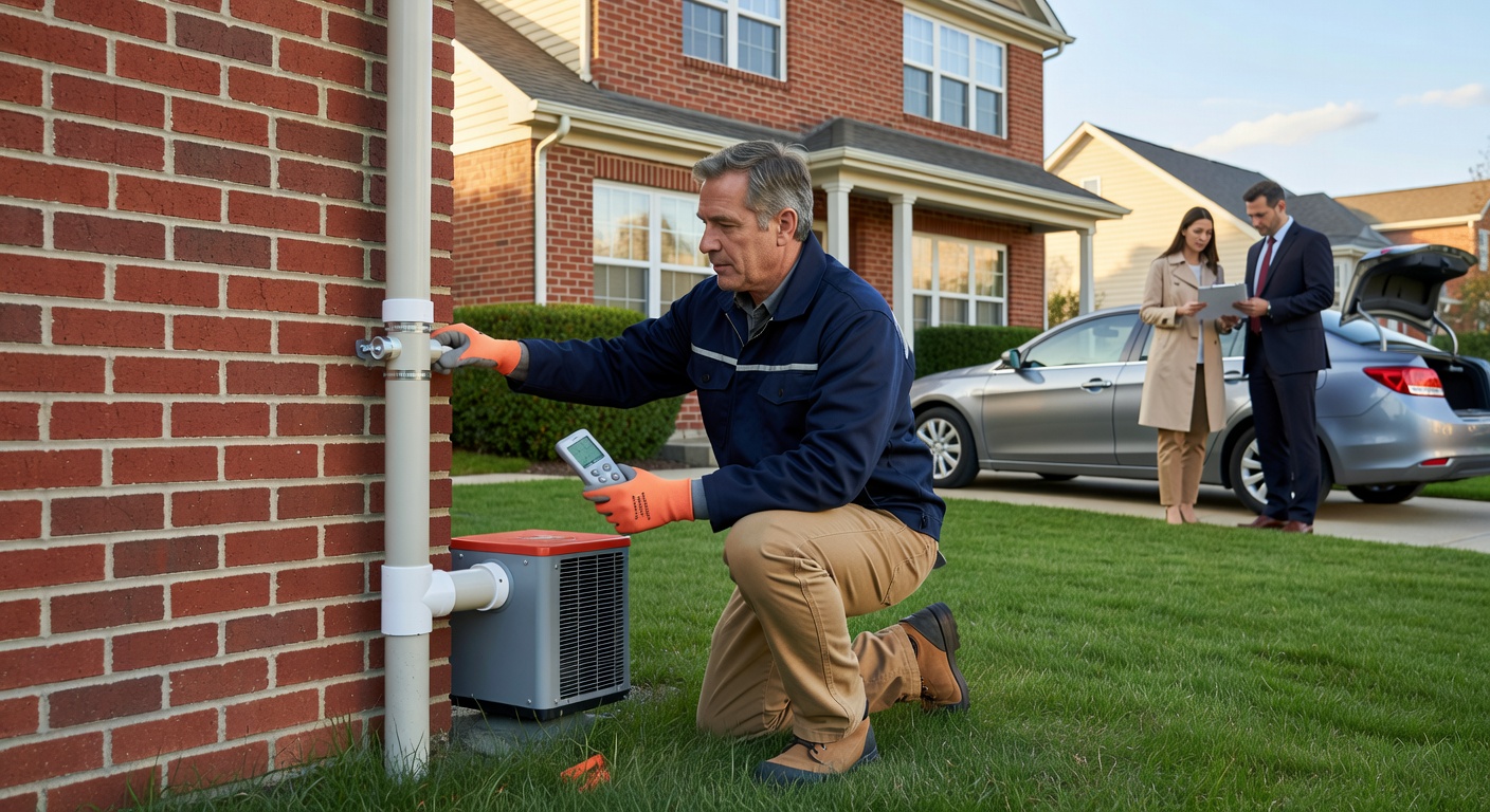 radon mitigation fan pipe exterior house Ohio