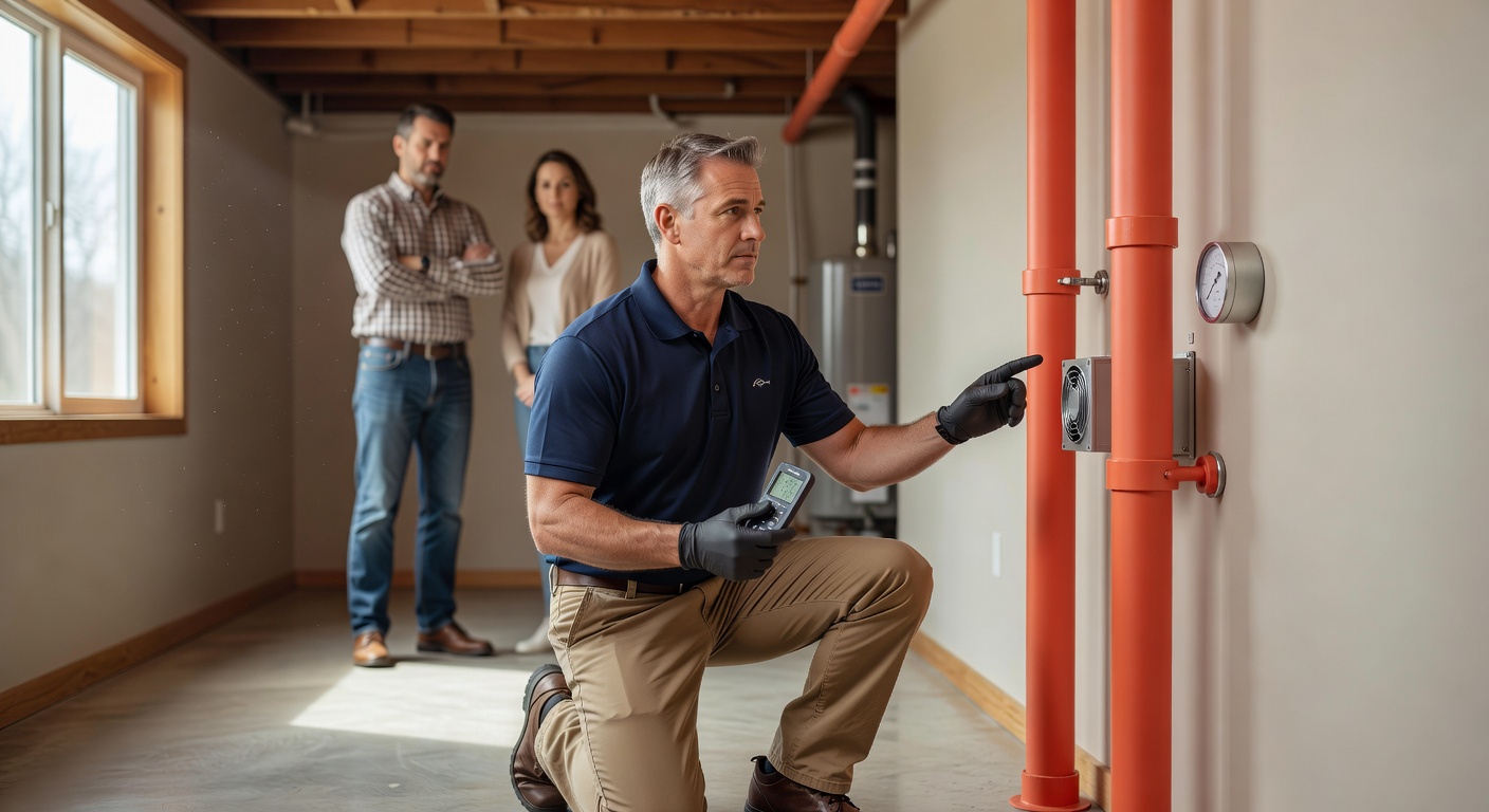 radon test kit professional inspector Ohio home