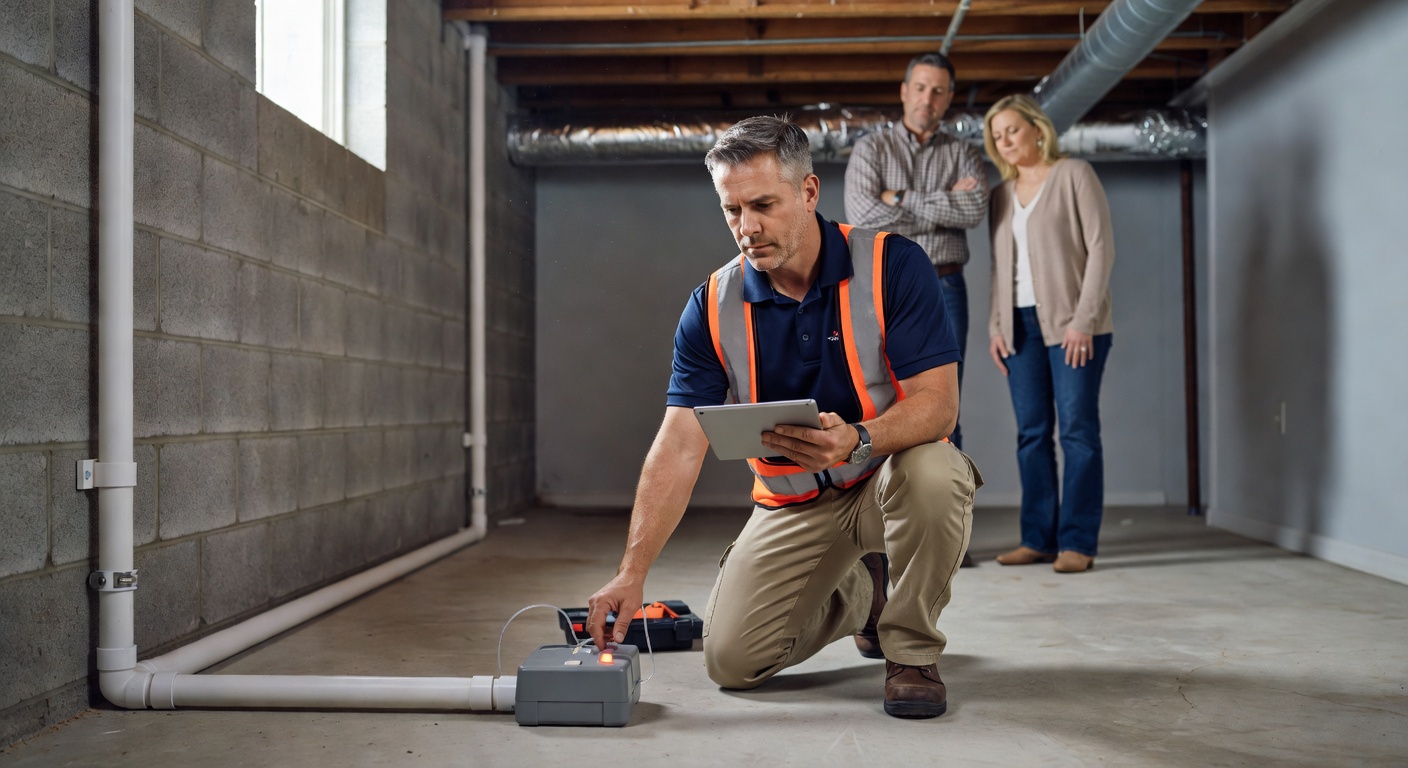 radon technician testing home Ohio professional