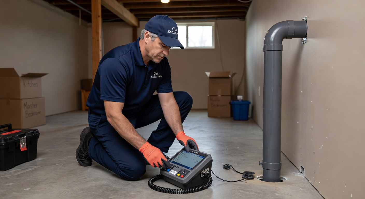 licensed radon technician testing equipment Ohio
