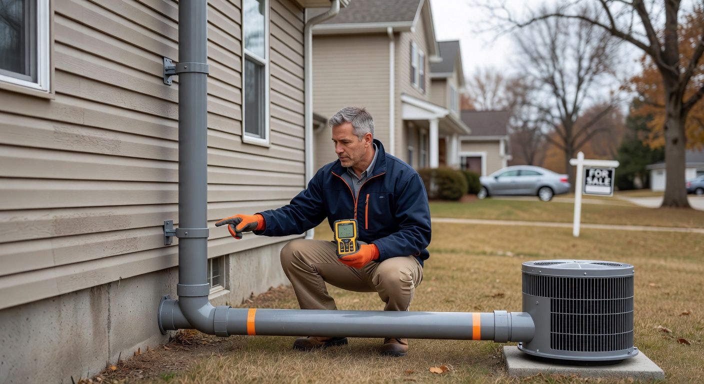 radon mitigation pipe exterior home Ohio