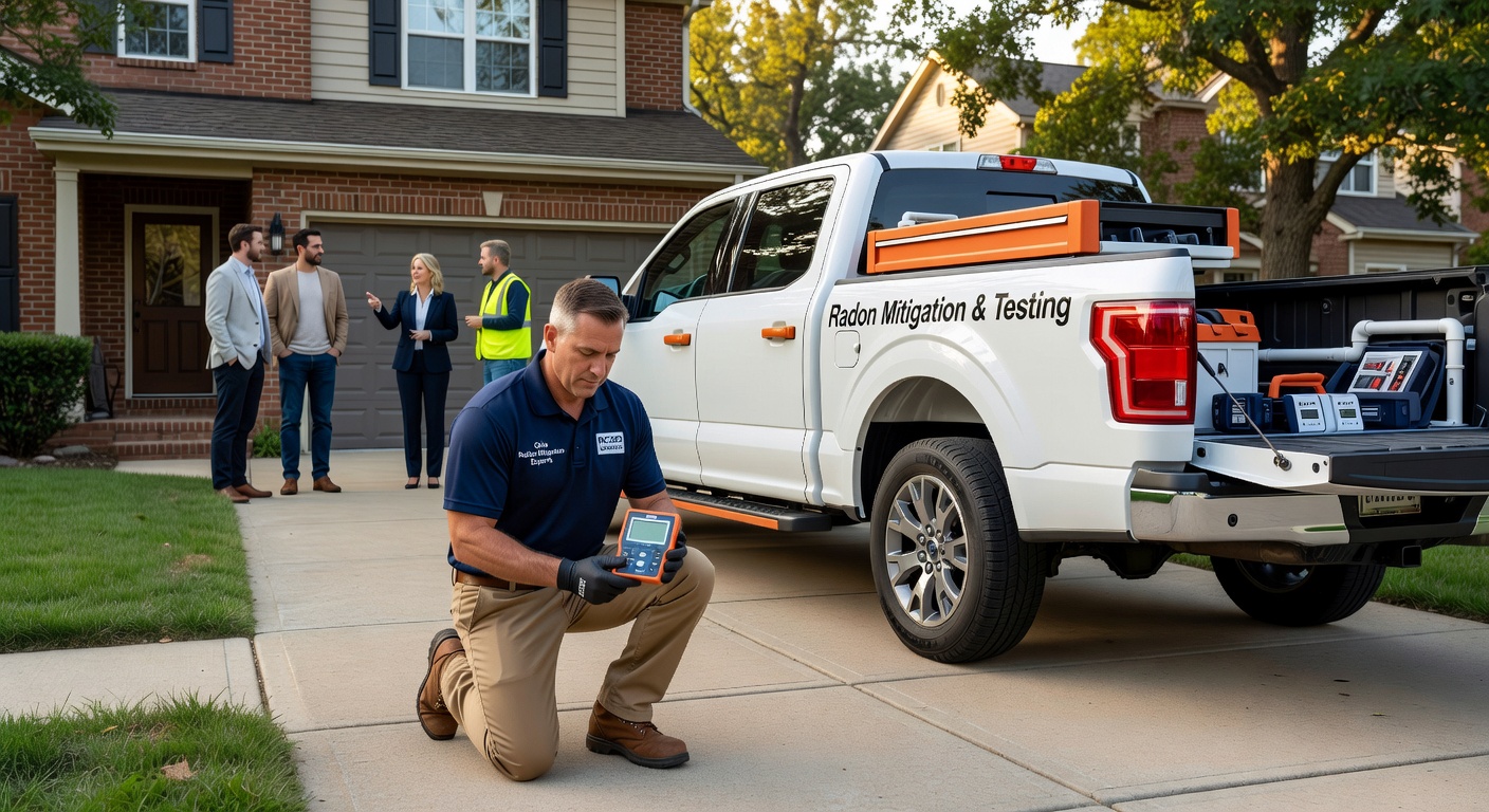 licensed radon mitigation professional Ohio truck