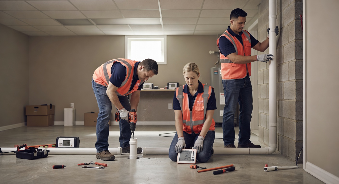 Radon Mitigation team professional environment