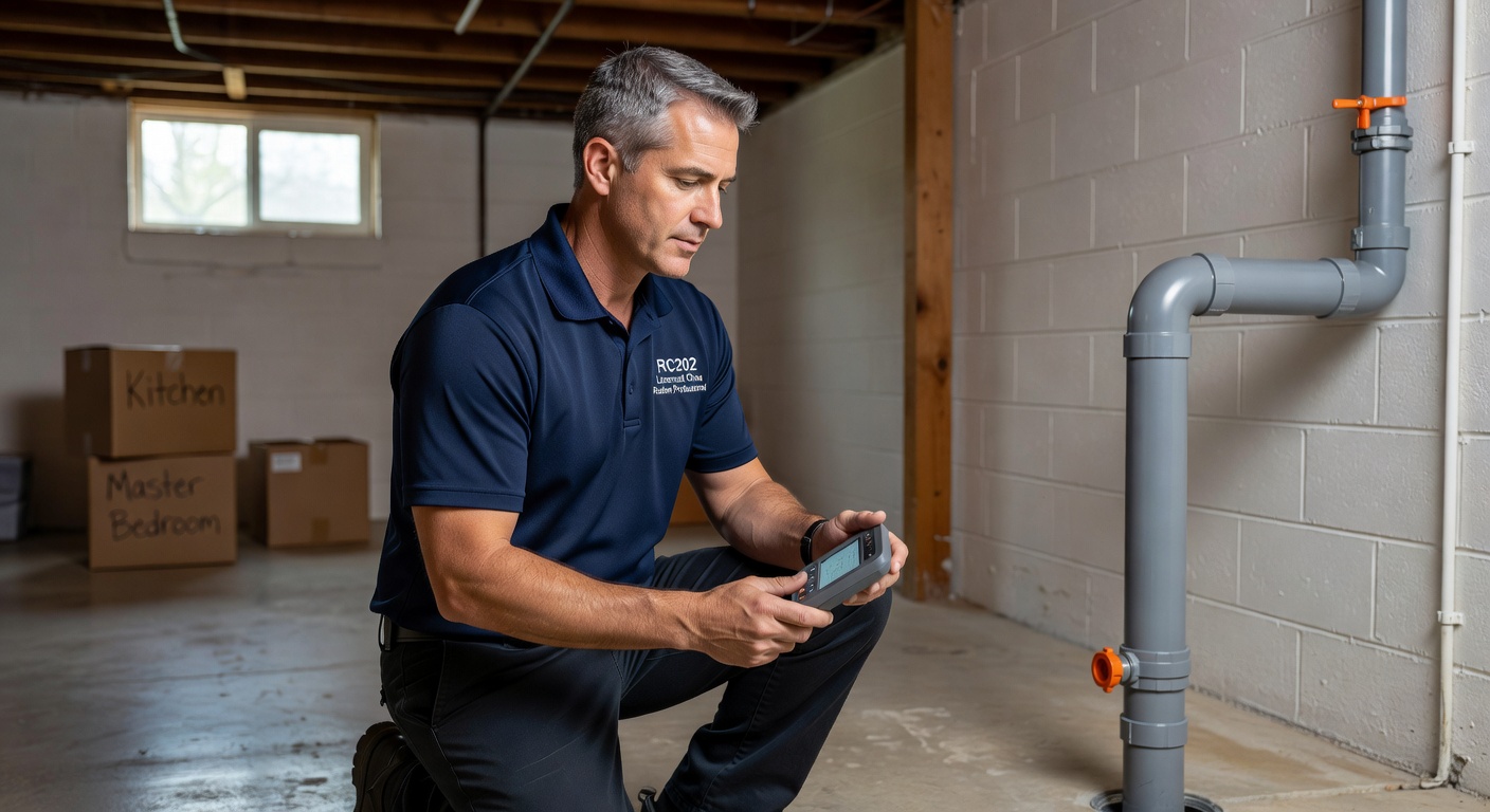 radon testing professional Georgetown Ohio home