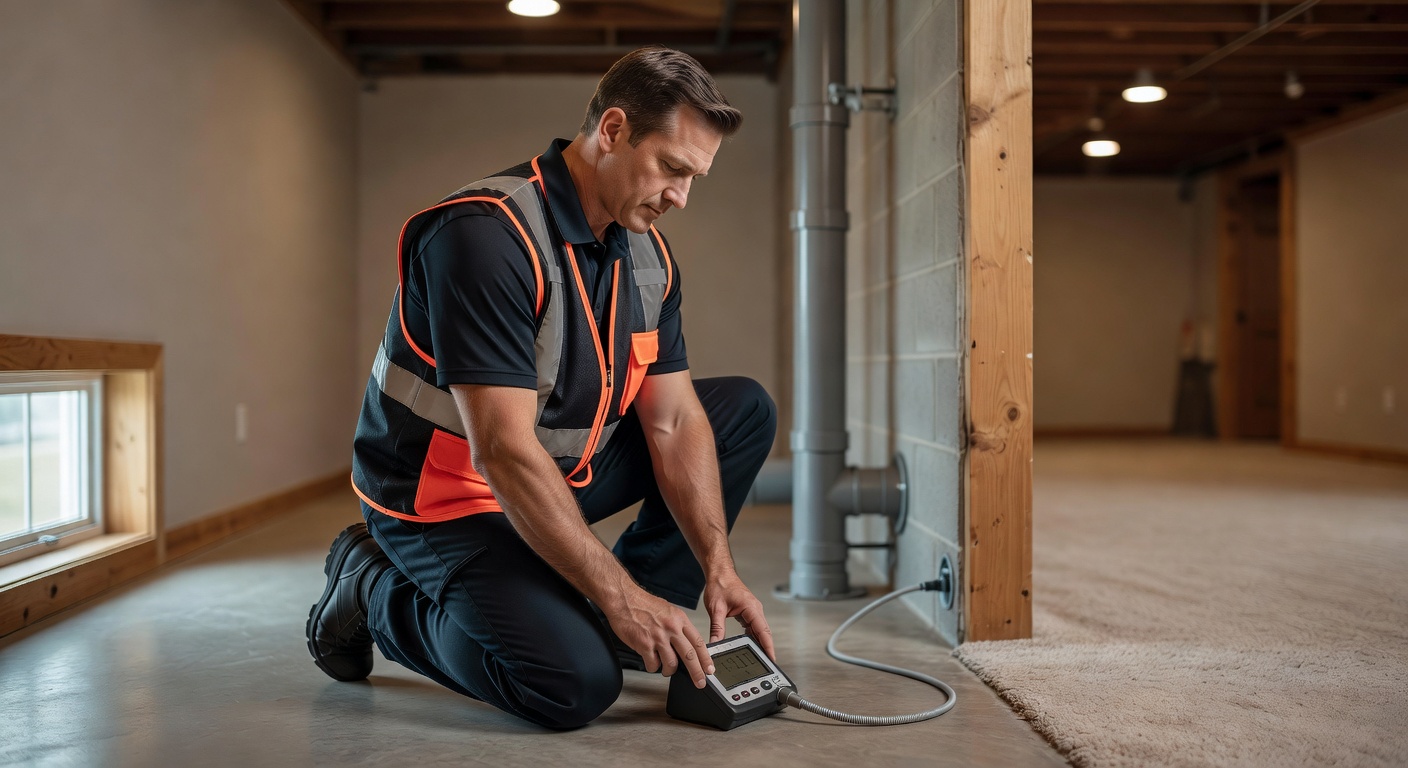 radon technician testing Ohio home professional