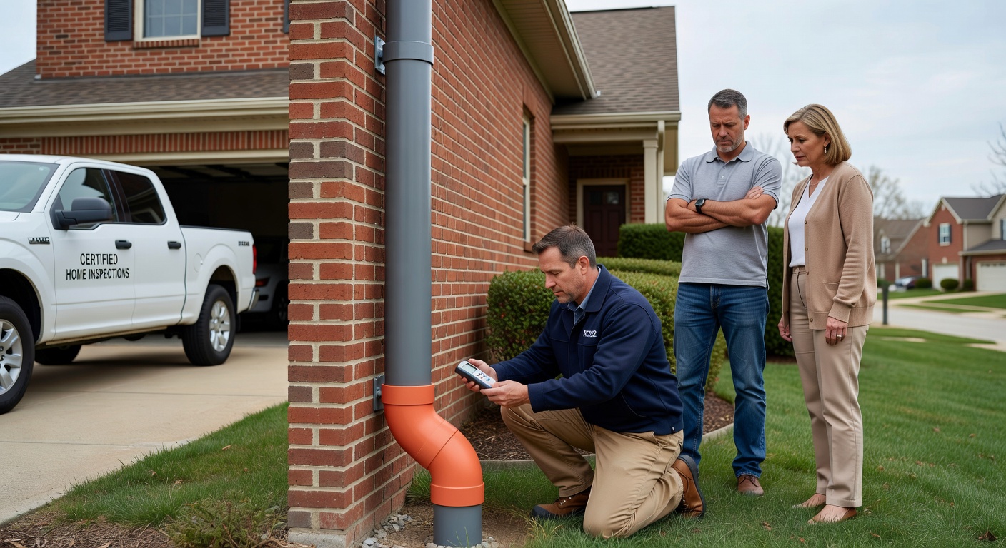 radon mitigation system PVC pipe exterior Ohio home