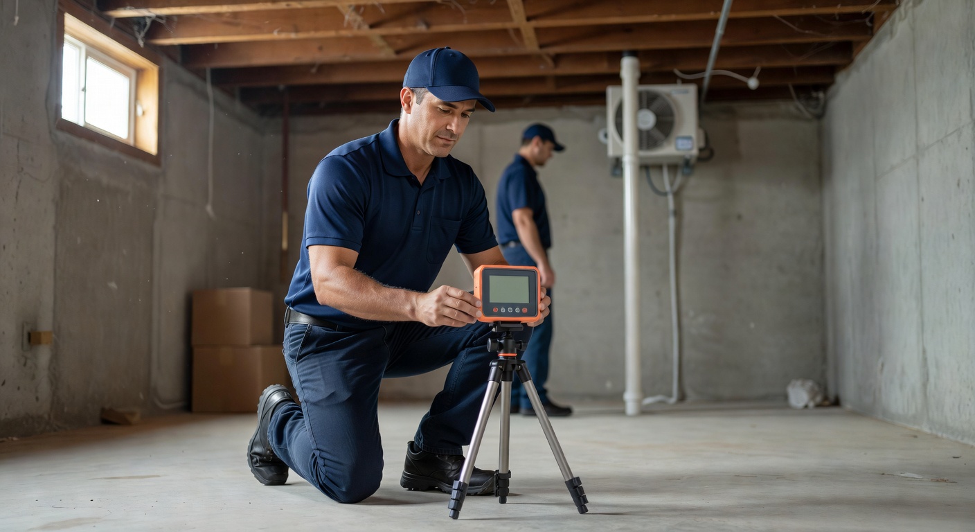 radon test continuous monitor basement Ohio