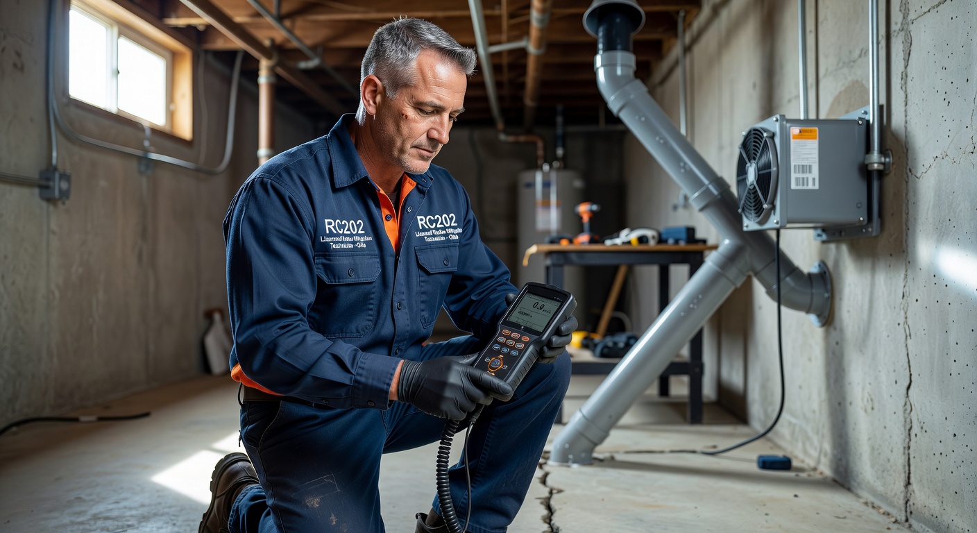 licensed radon mitigation technician Ohio professional