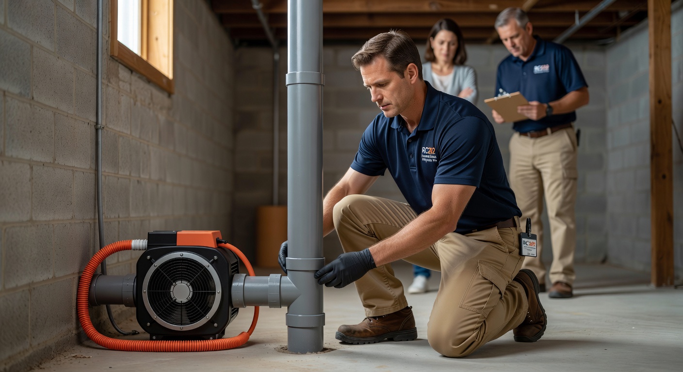 licensed radon mitigation technician Ohio home