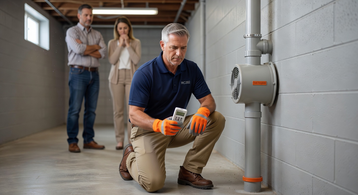 radon test kit professional inspector Ohio home