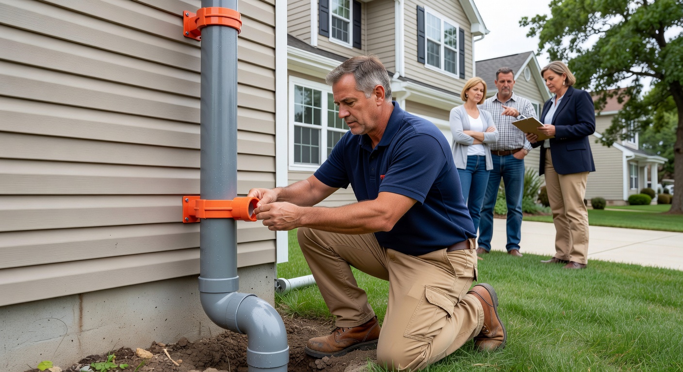 radon mitigation pvc pipe exterior installation house