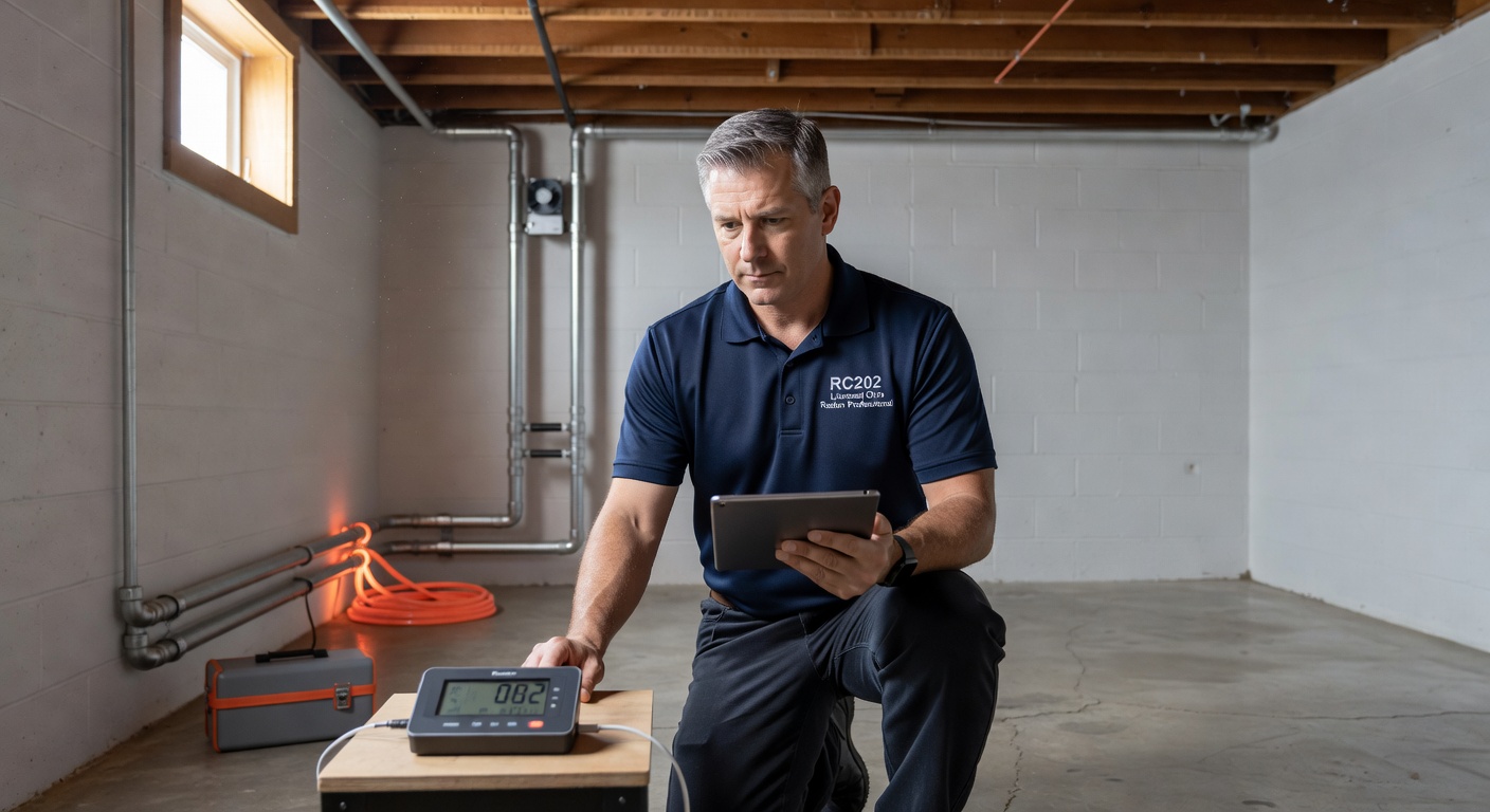 radon testing continuous monitor professional inspection