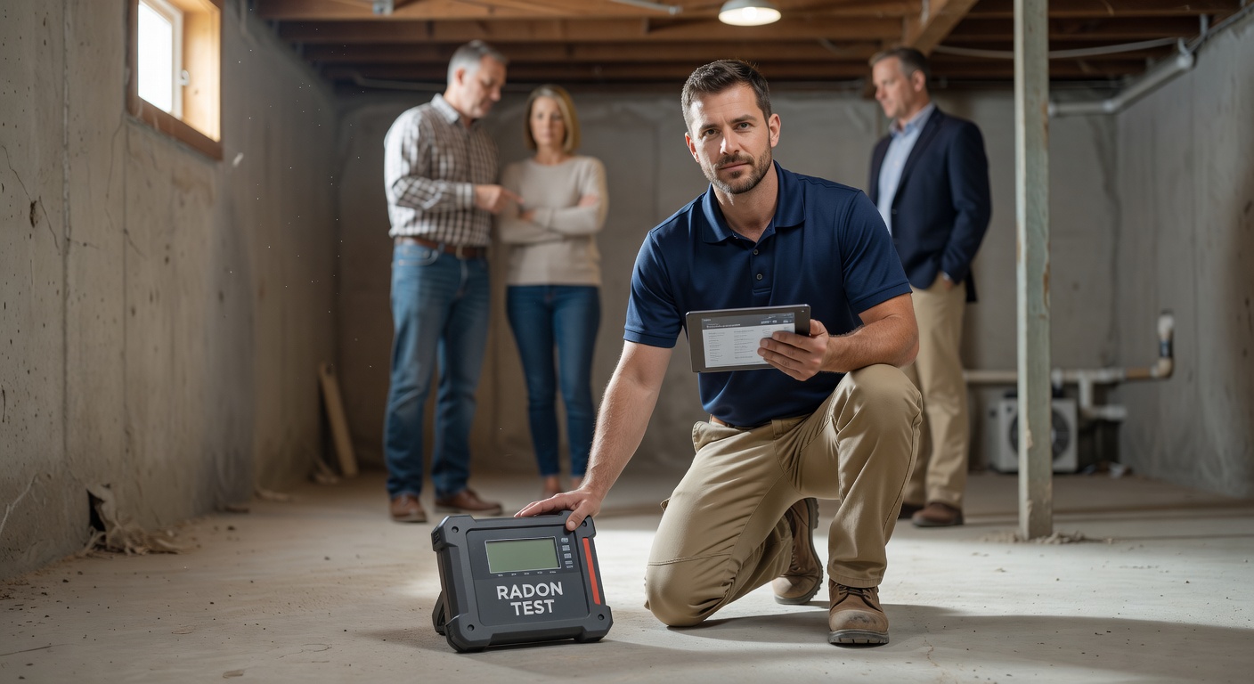 radon test continuous monitor home inspection