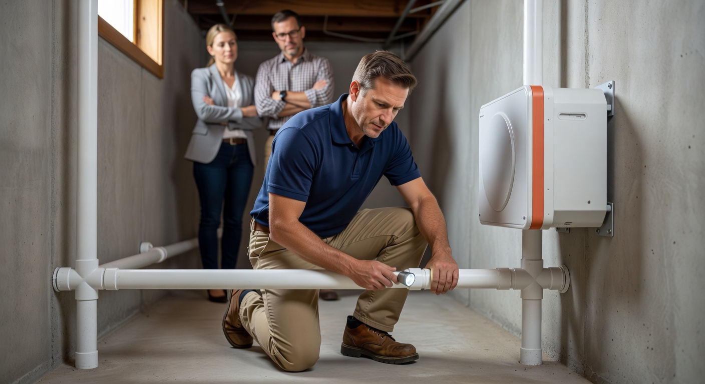 radon mitigation system PVC pipe fan installation residential Ohio