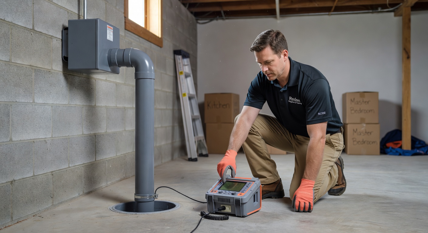licensed radon technician testing equipment Grand Rapids Ohio