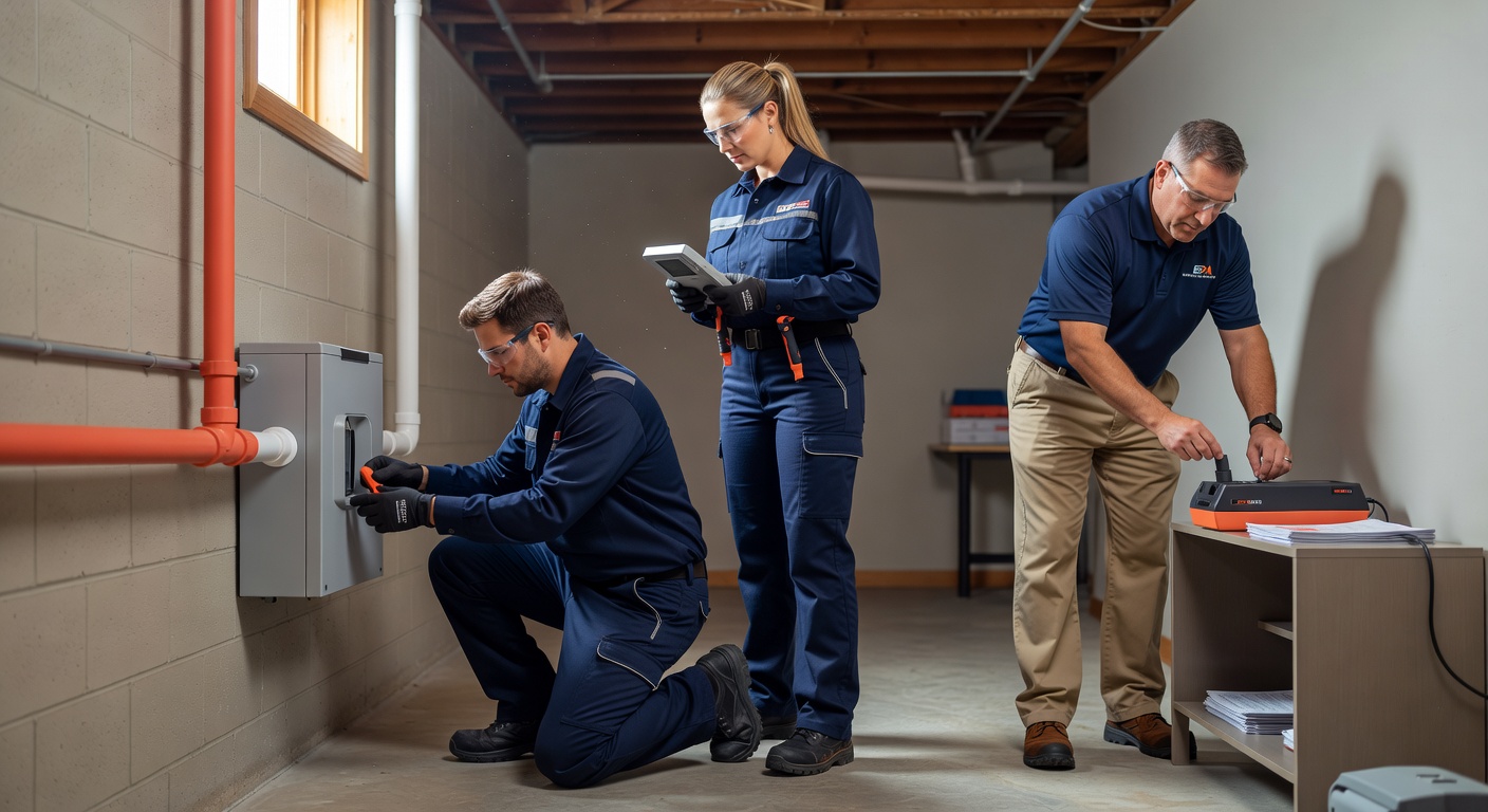 Radon Mitigation team professional environment