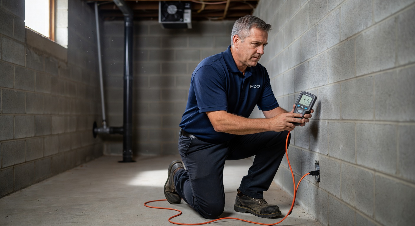 radon mitigation technician testing pCi/L meter Newberry Ohio