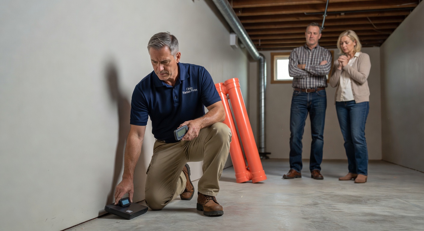 radon test kit professional inspection Ohio home