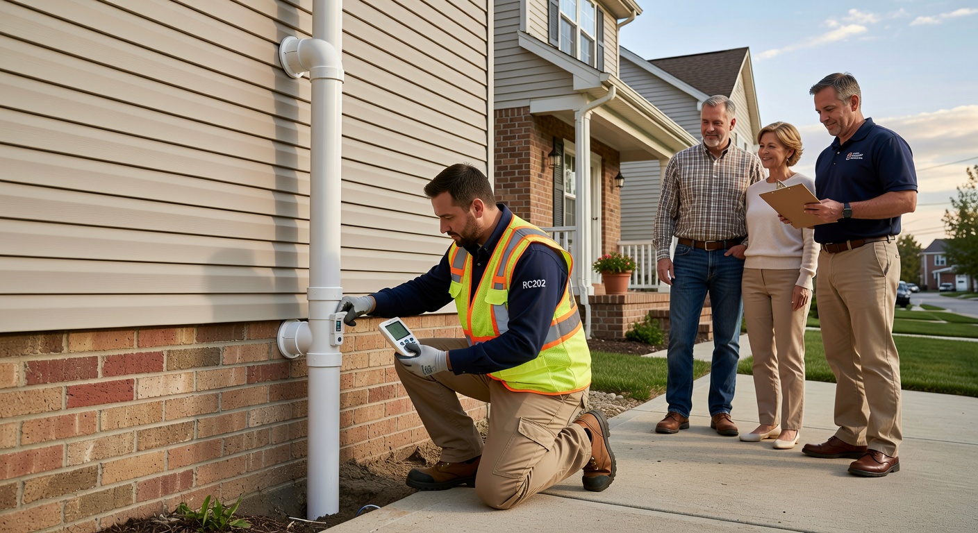 Newcomerstown Ohio home exterior radon mitigation