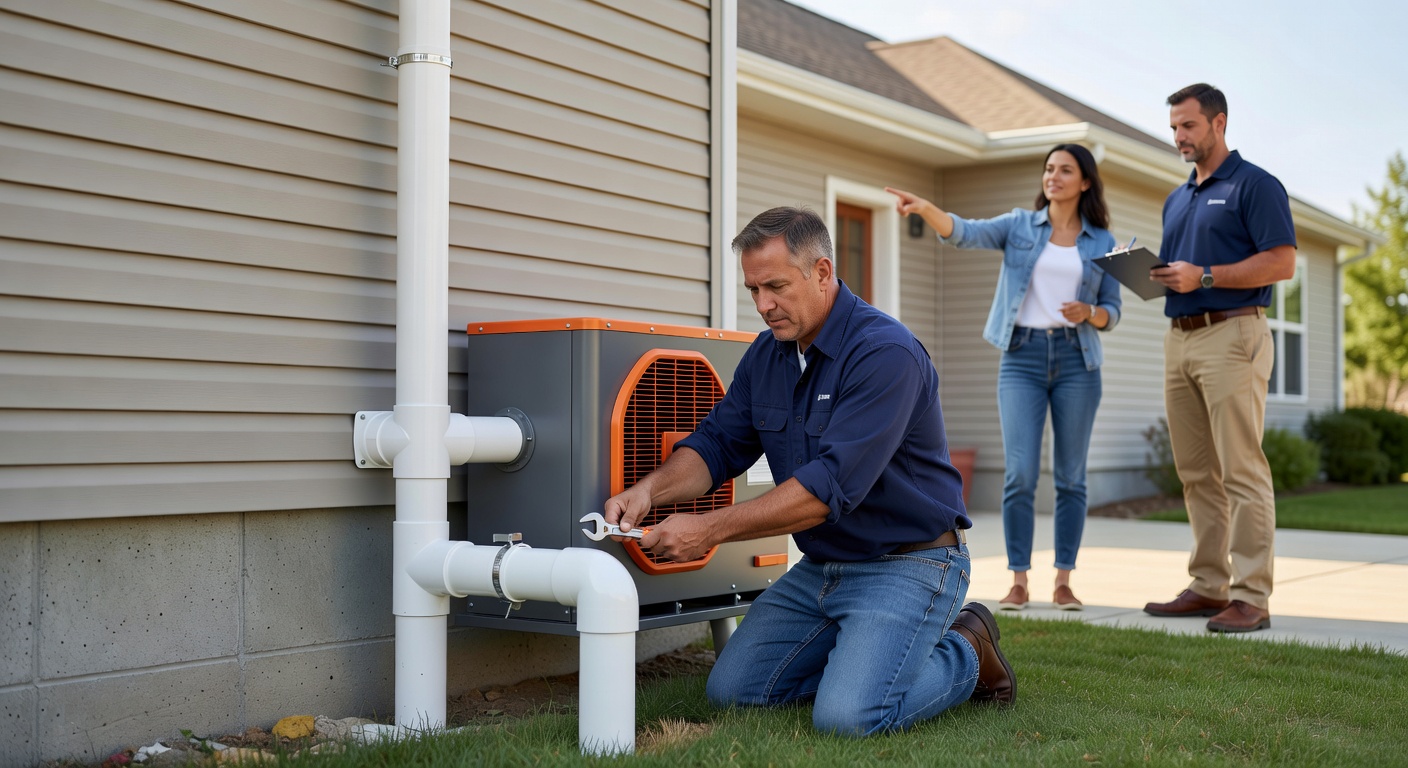 radon mitigation fan PVC pipe exterior installation