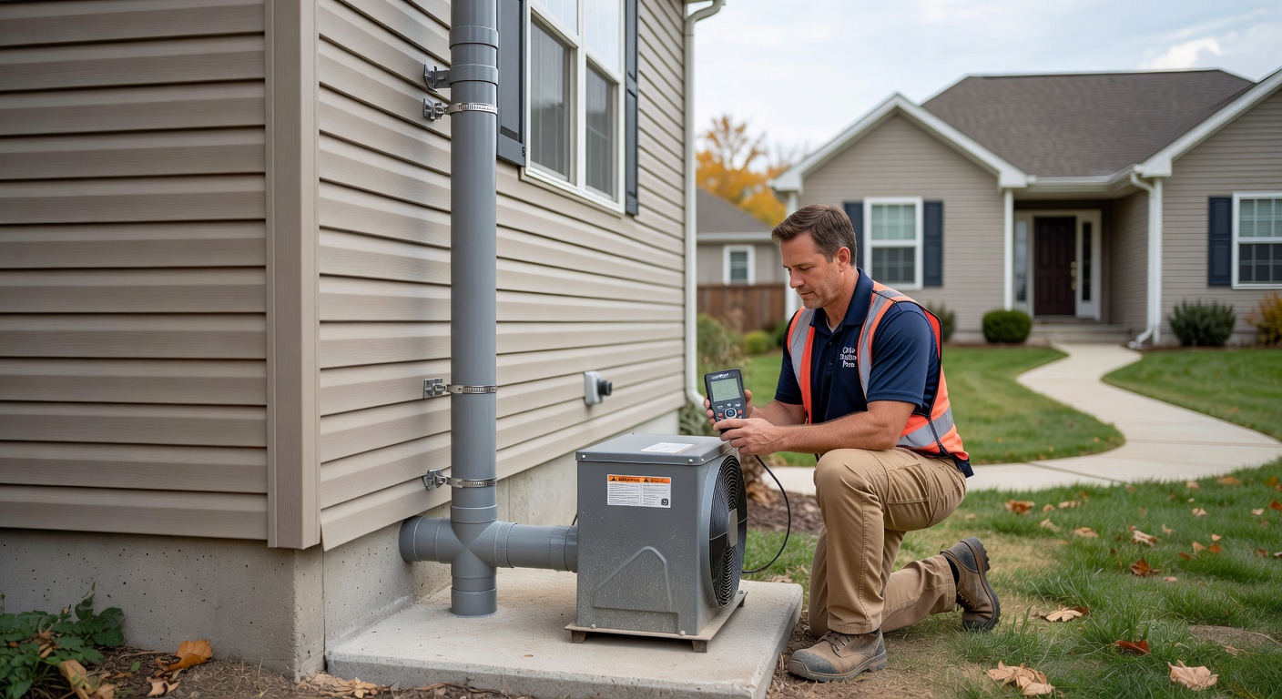 radon mitigation fan PVC vent stack exterior home