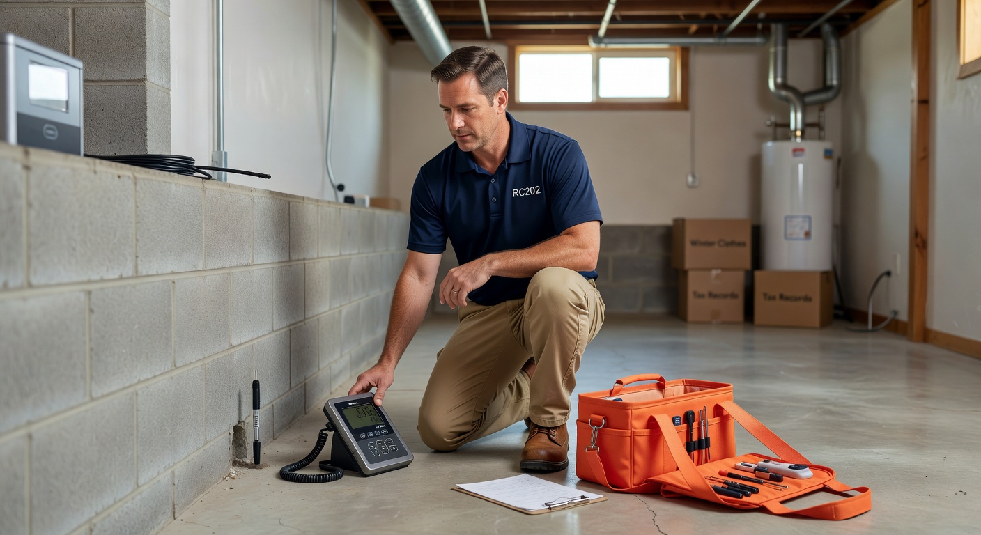 licensed radon technician testing equipment Ohio home