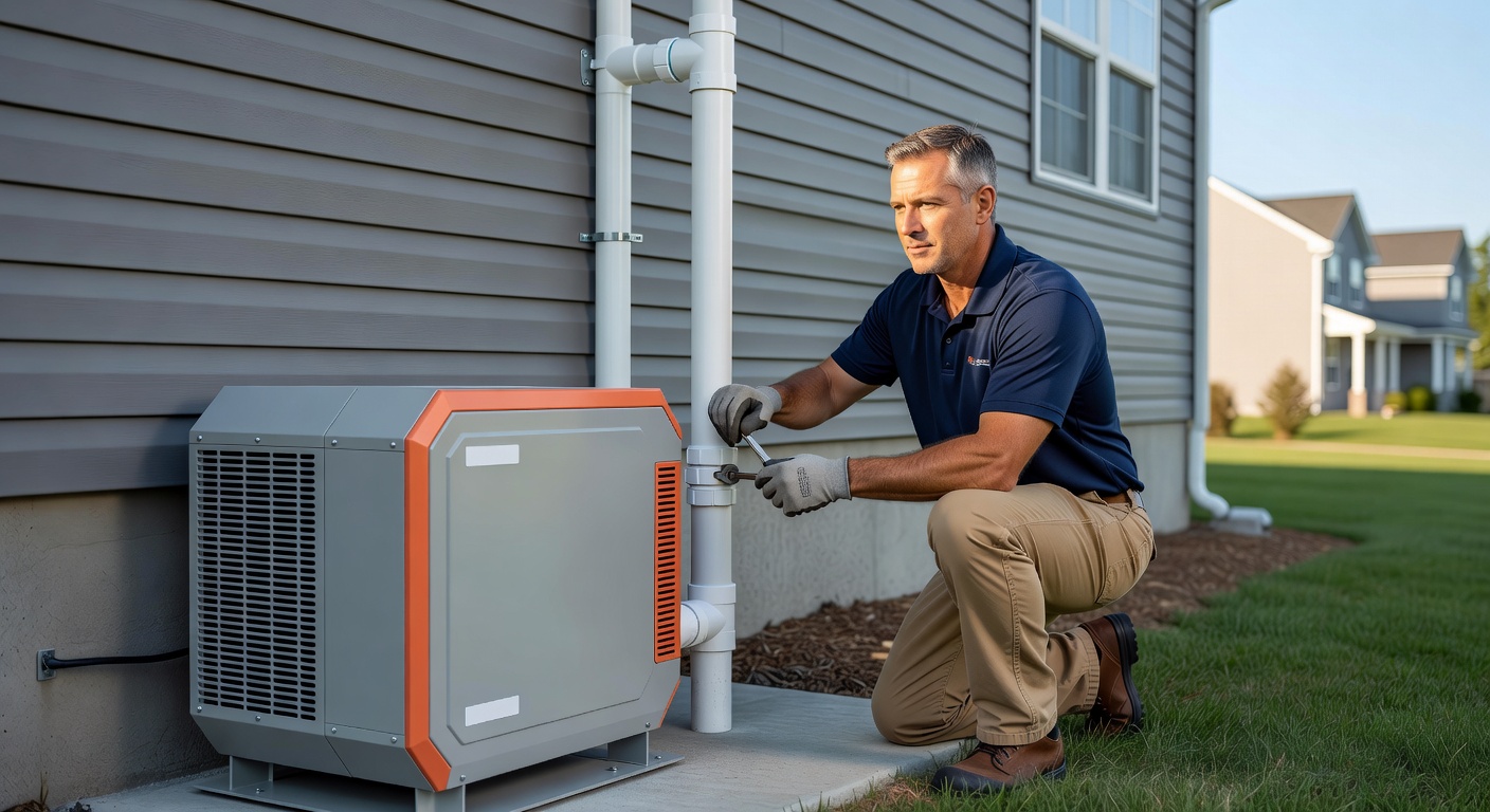 radon mitigation fan exterior PVC pipe house