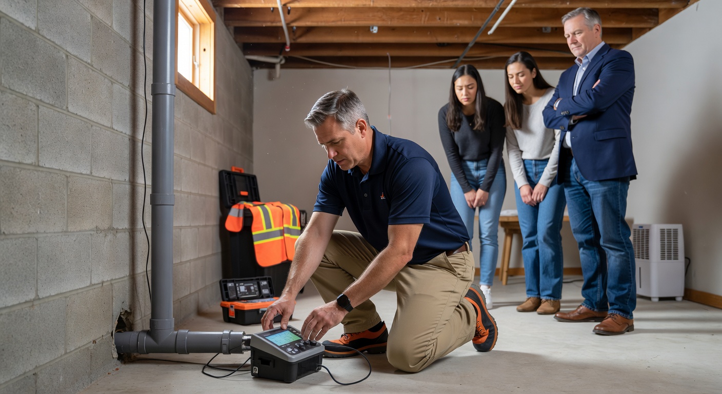 radon testing equipment continuous monitor Ohio home