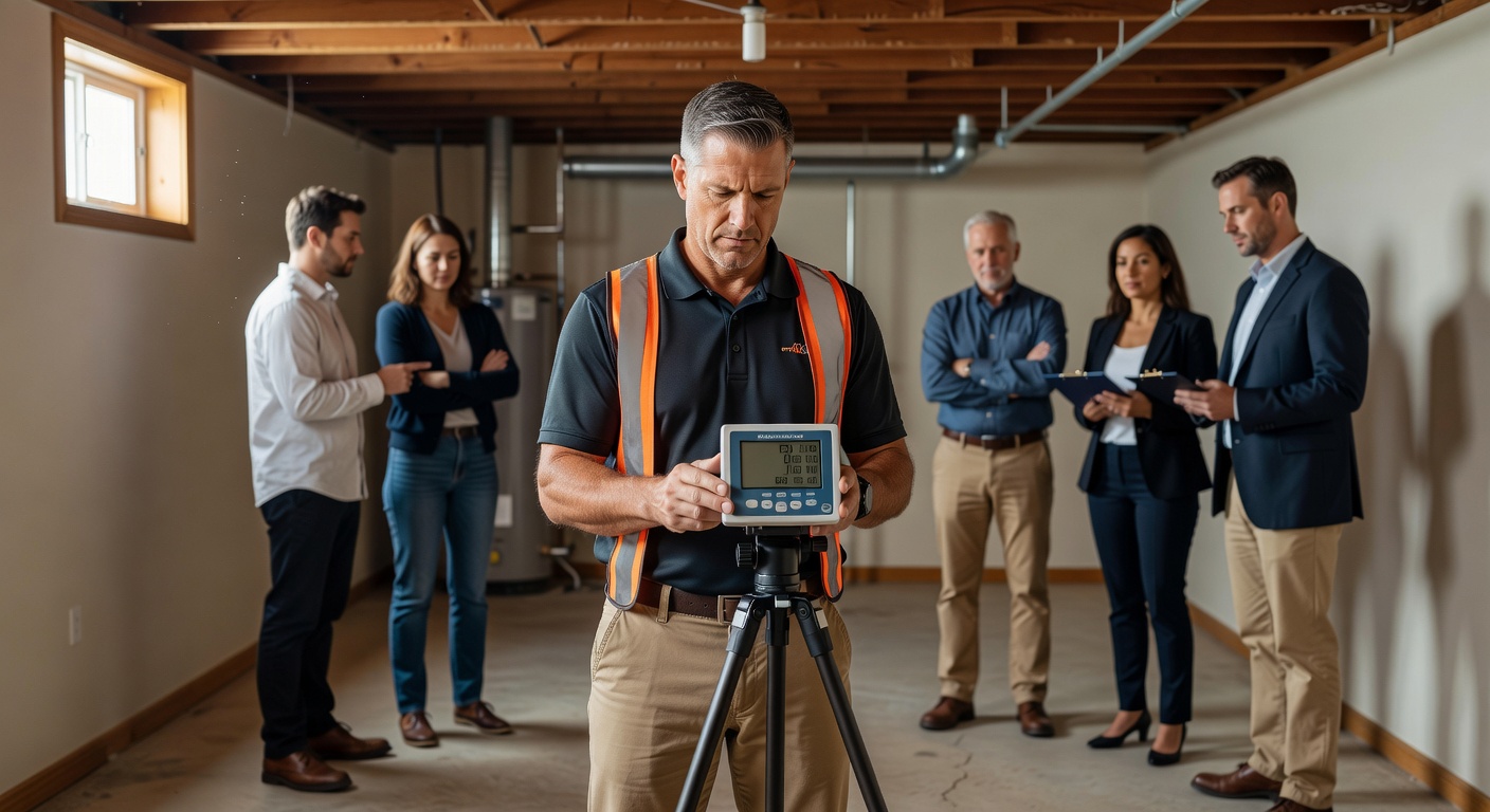 radon testing technician Ohio home inspection