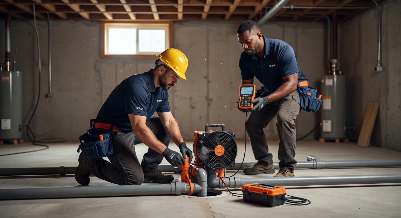 Radon Mitigation team professional environment