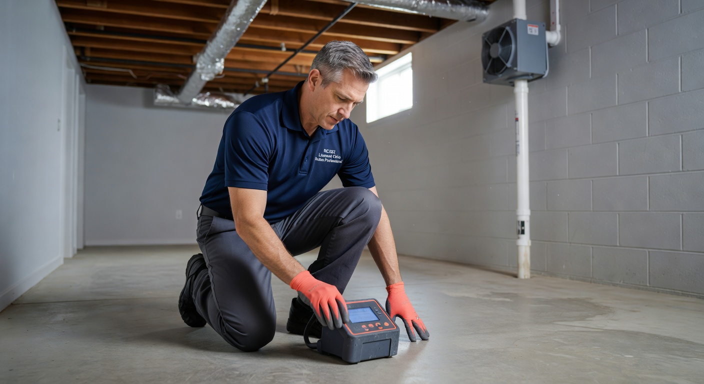 radon testing technician home inspection Ohio