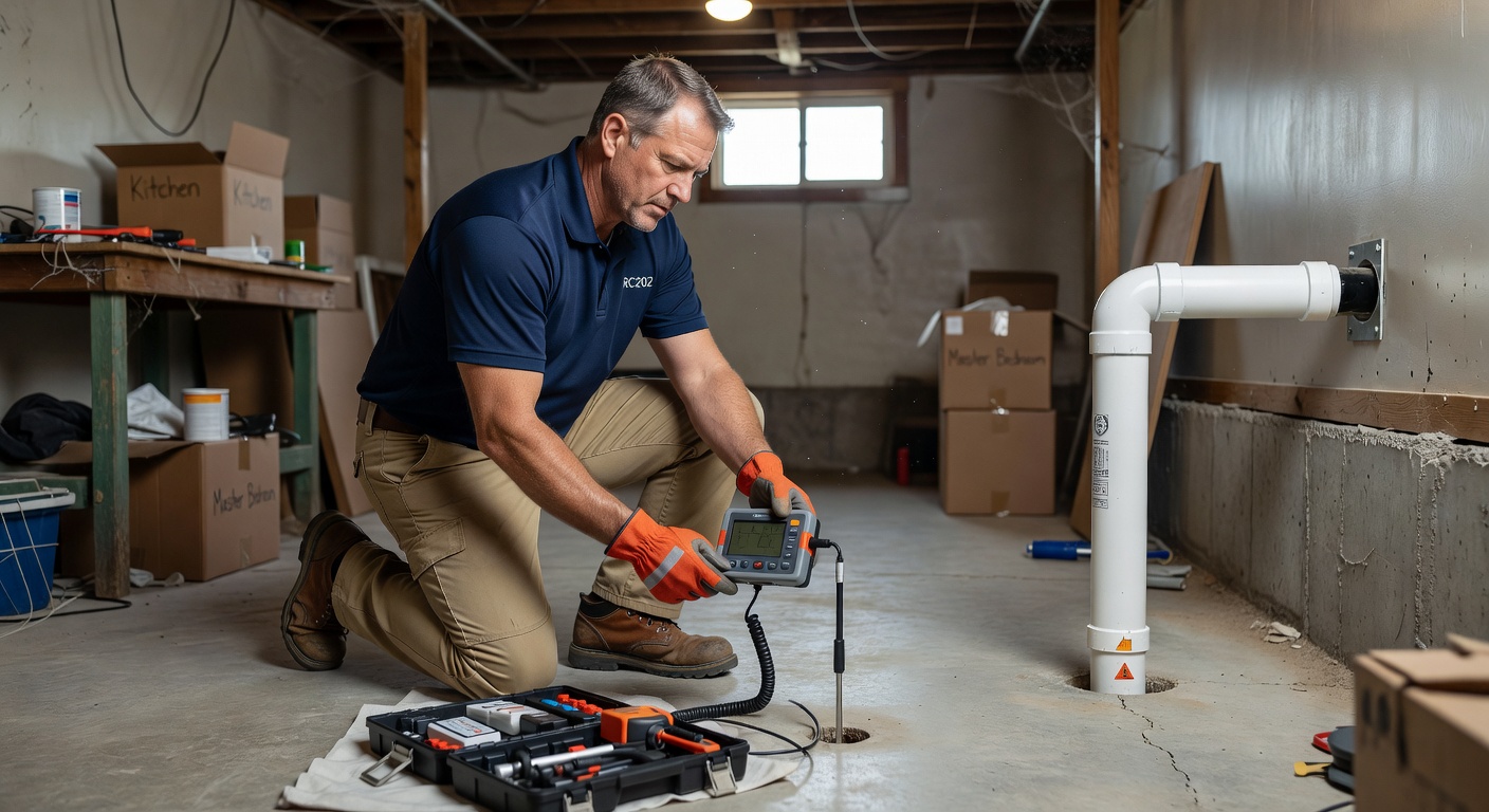 licensed radon technician testing Ohio home professional