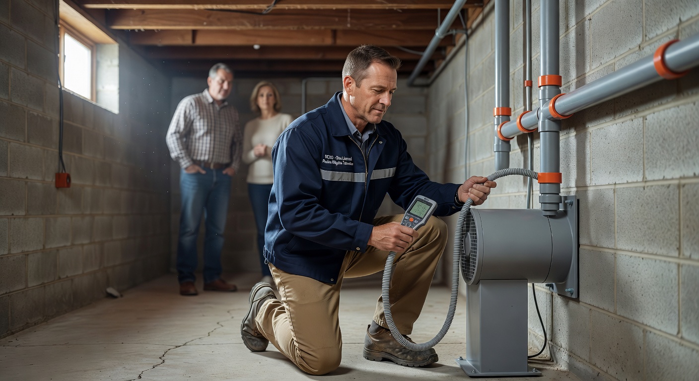radon mitigation contractor Ohio licensed technician