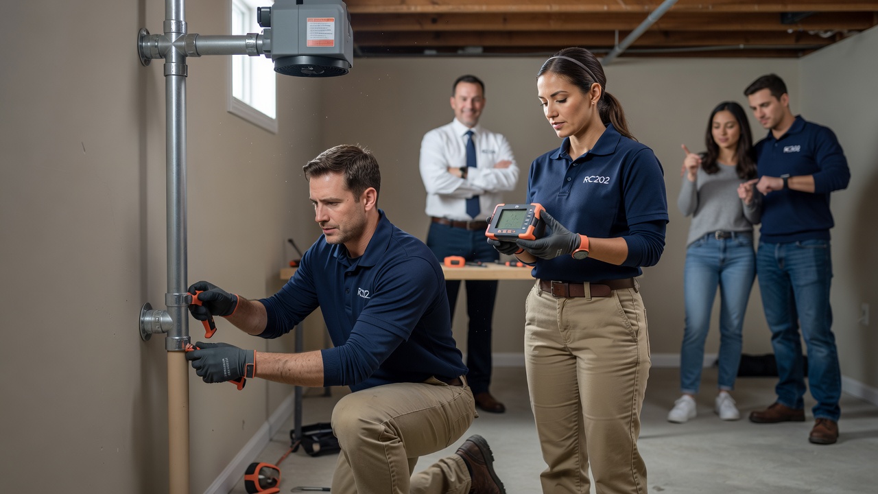 Radon Mitigation team professional environment