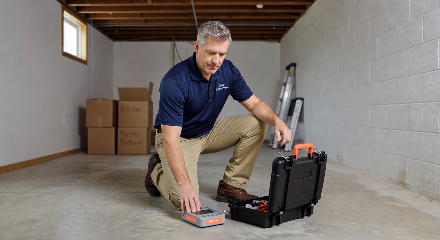 radon test kit professional inspection Ohio home