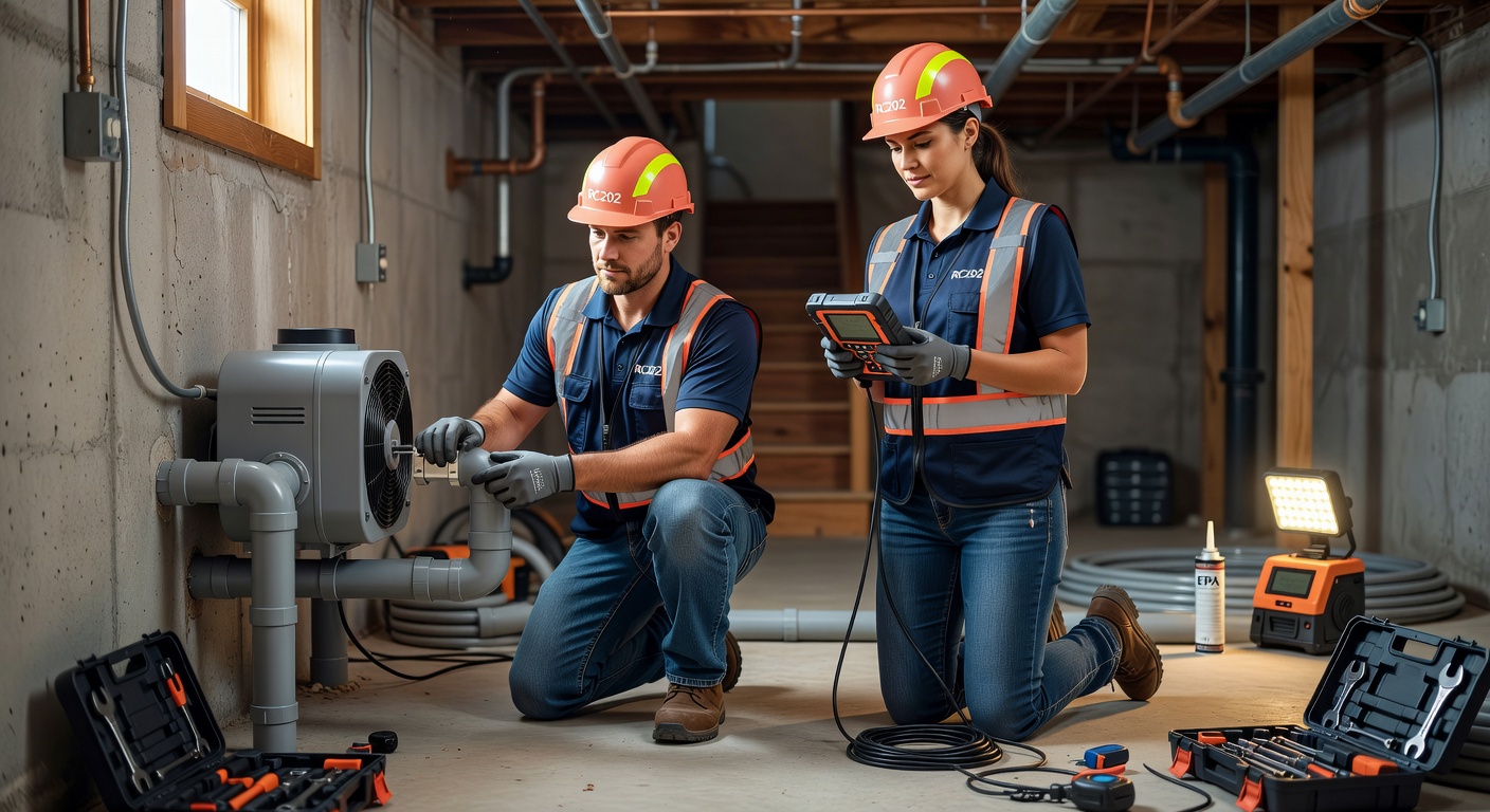 Radon Mitigation team professional environment