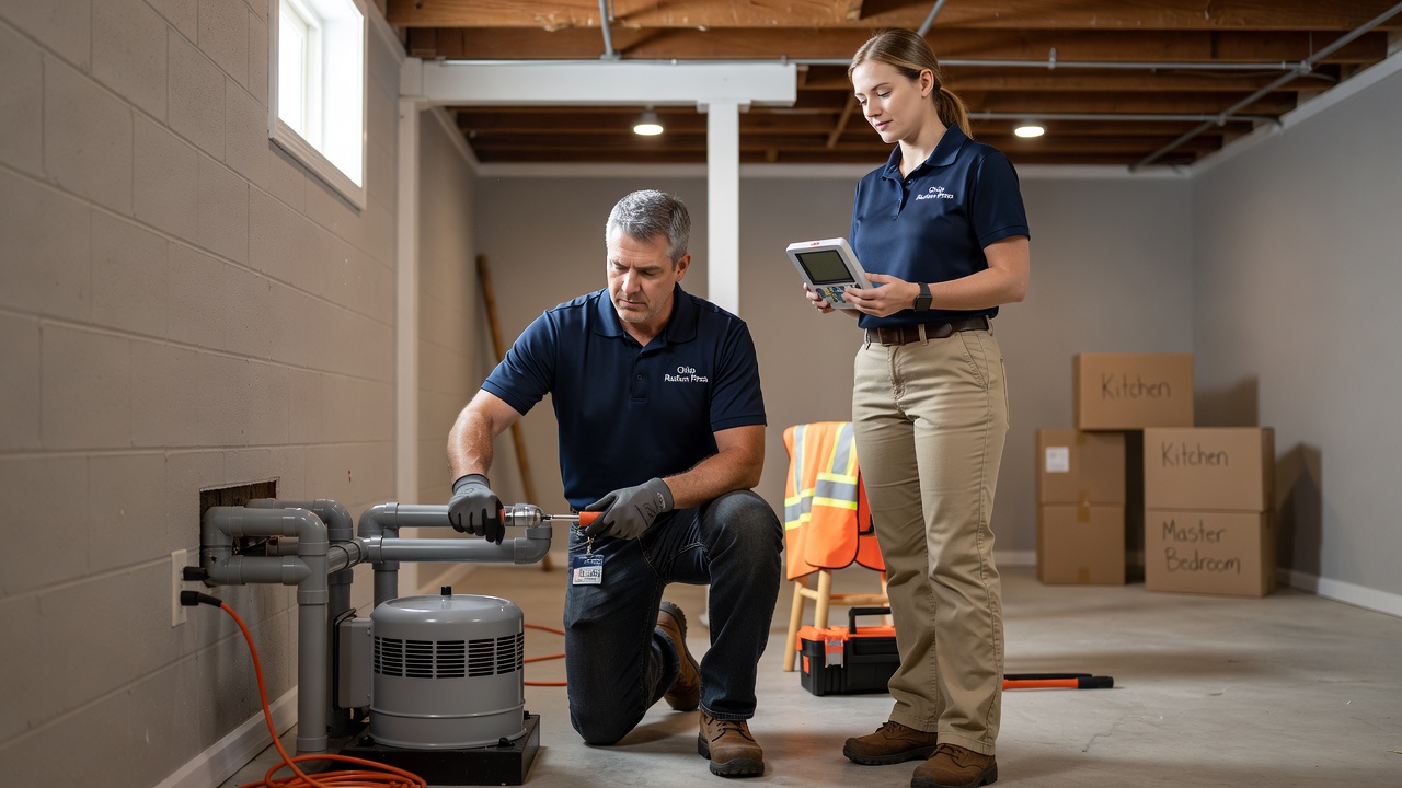 Radon Mitigation team professional environment