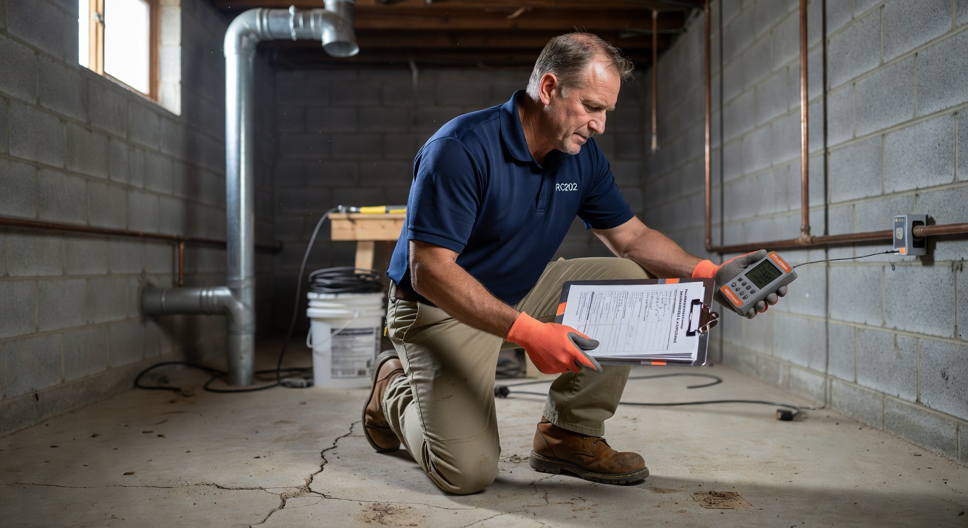 licensed radon technician Ohio home inspection clipboard