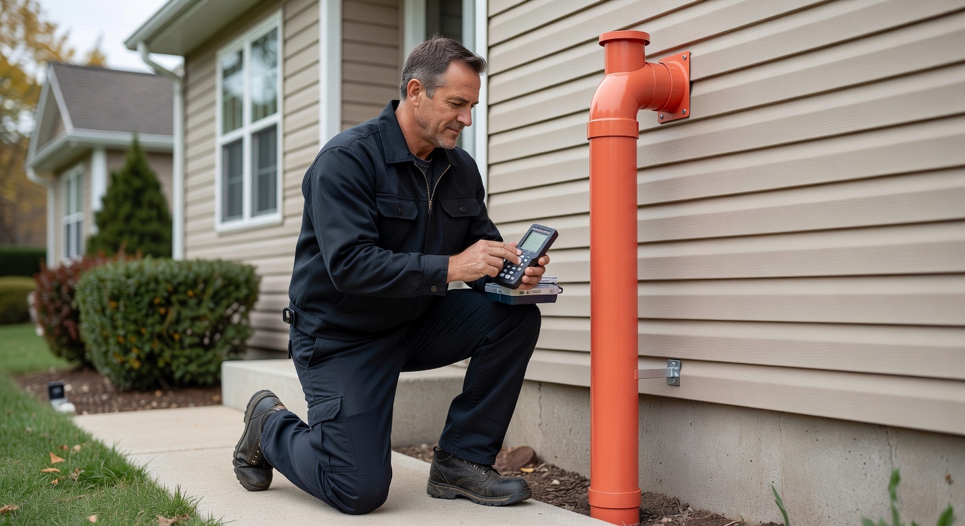 licensed radon mitigation technician Ohio home exterior