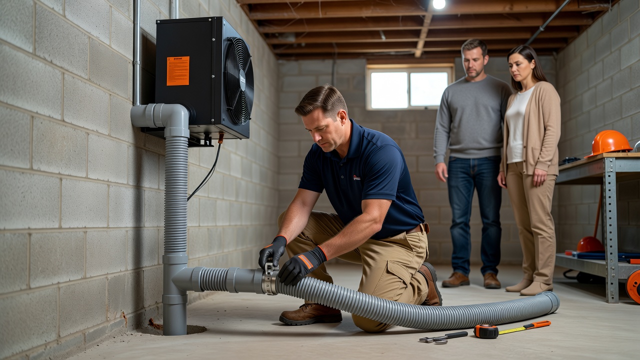 radon mitigation system installation basement Ohio