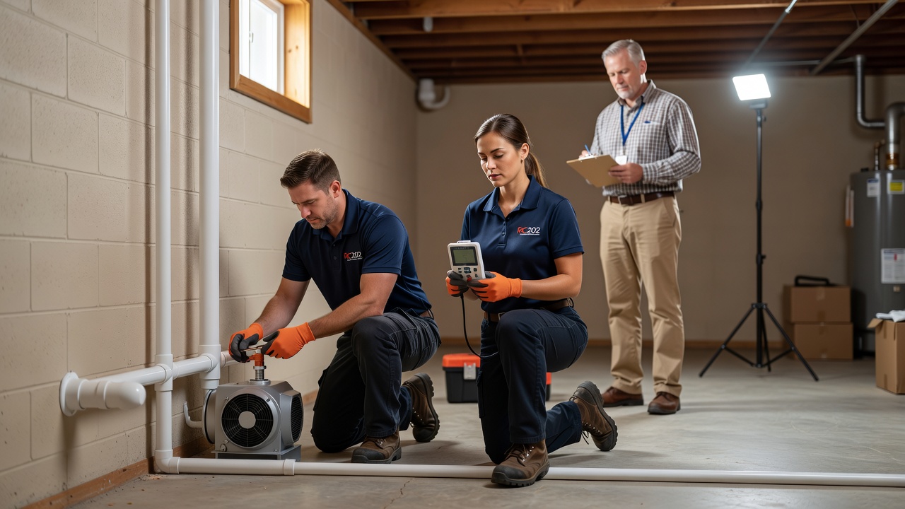 Radon Mitigation team professional environment