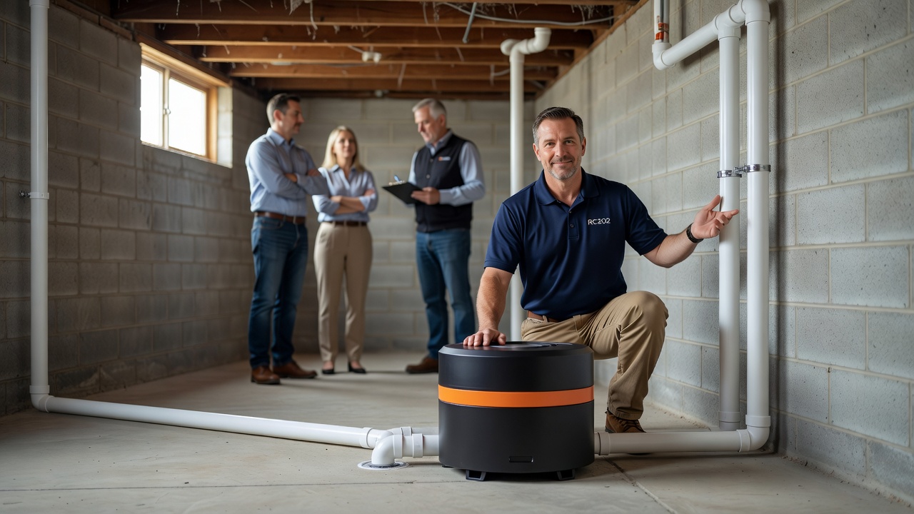 radon fan PVC pipe basement mitigation
