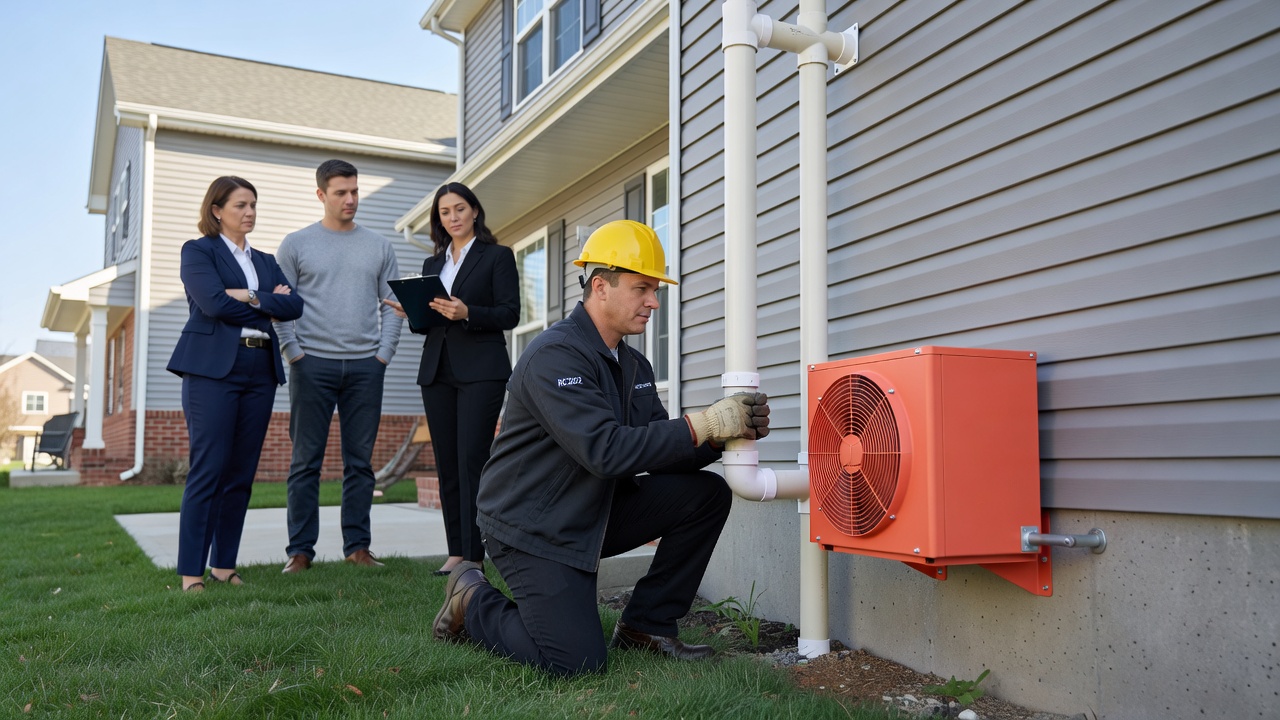 radon mitigation fan PVC pipe exterior installation
