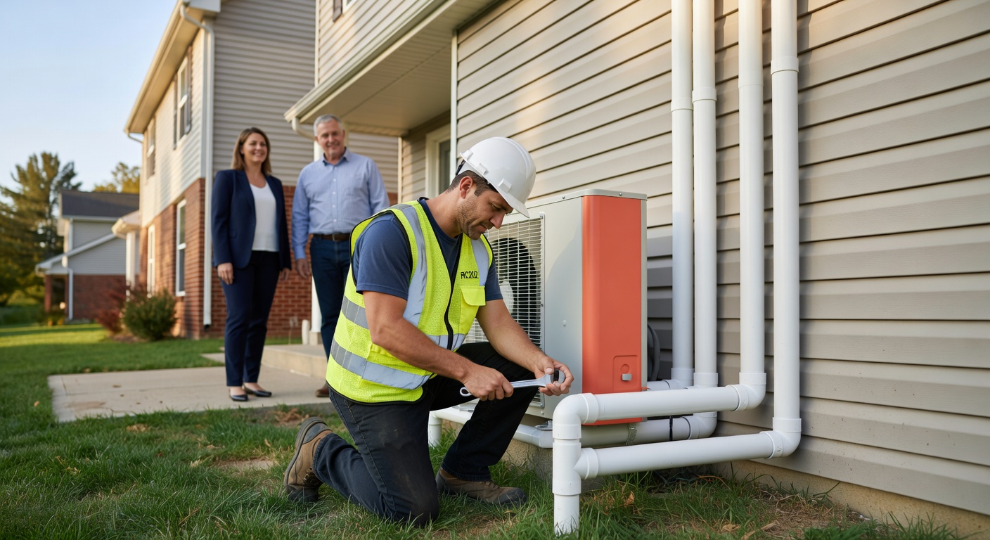 radon mitigation fan PVC pipe exterior installation residential