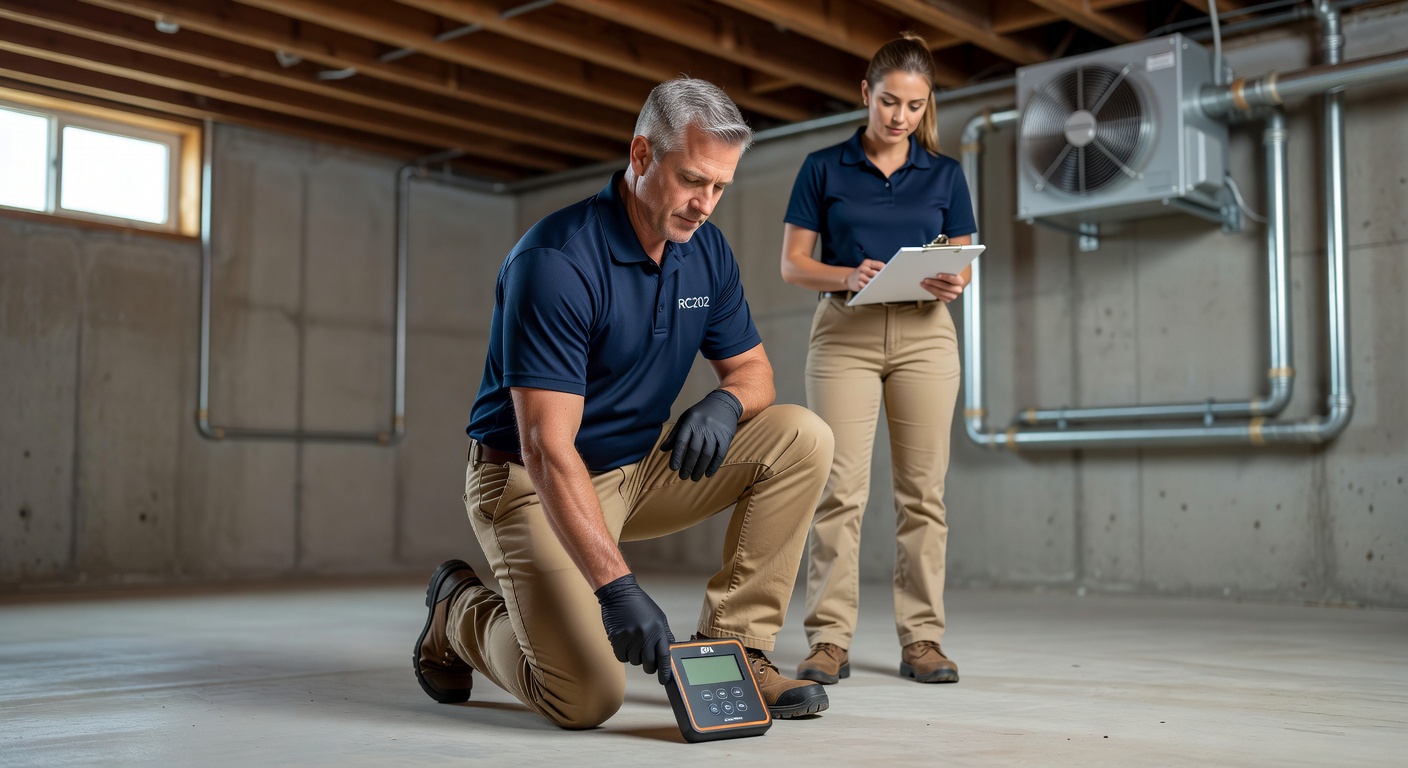 radon test kit professional inspector Ohio basement