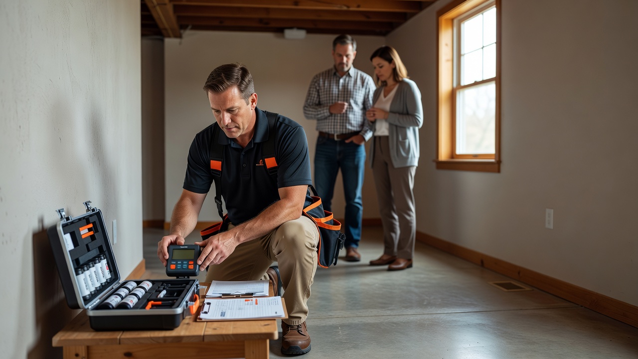 radon test kit professional inspection Ohio home