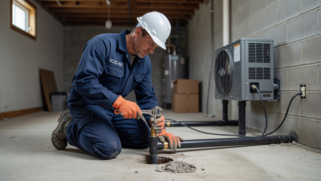 licensed radon mitigation technician installing sub-slab depressurization system Ohio home