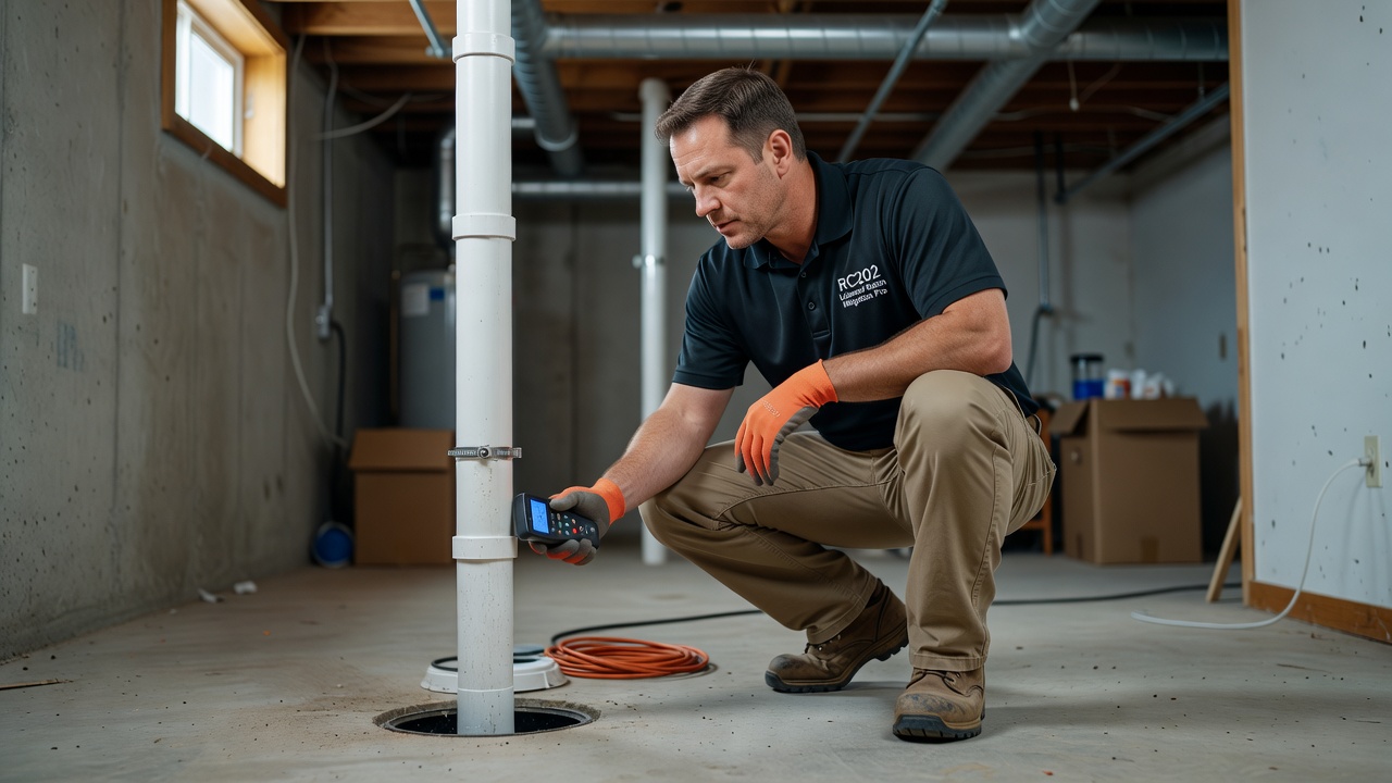 licensed radon mitigation technician inspecting home Ohio