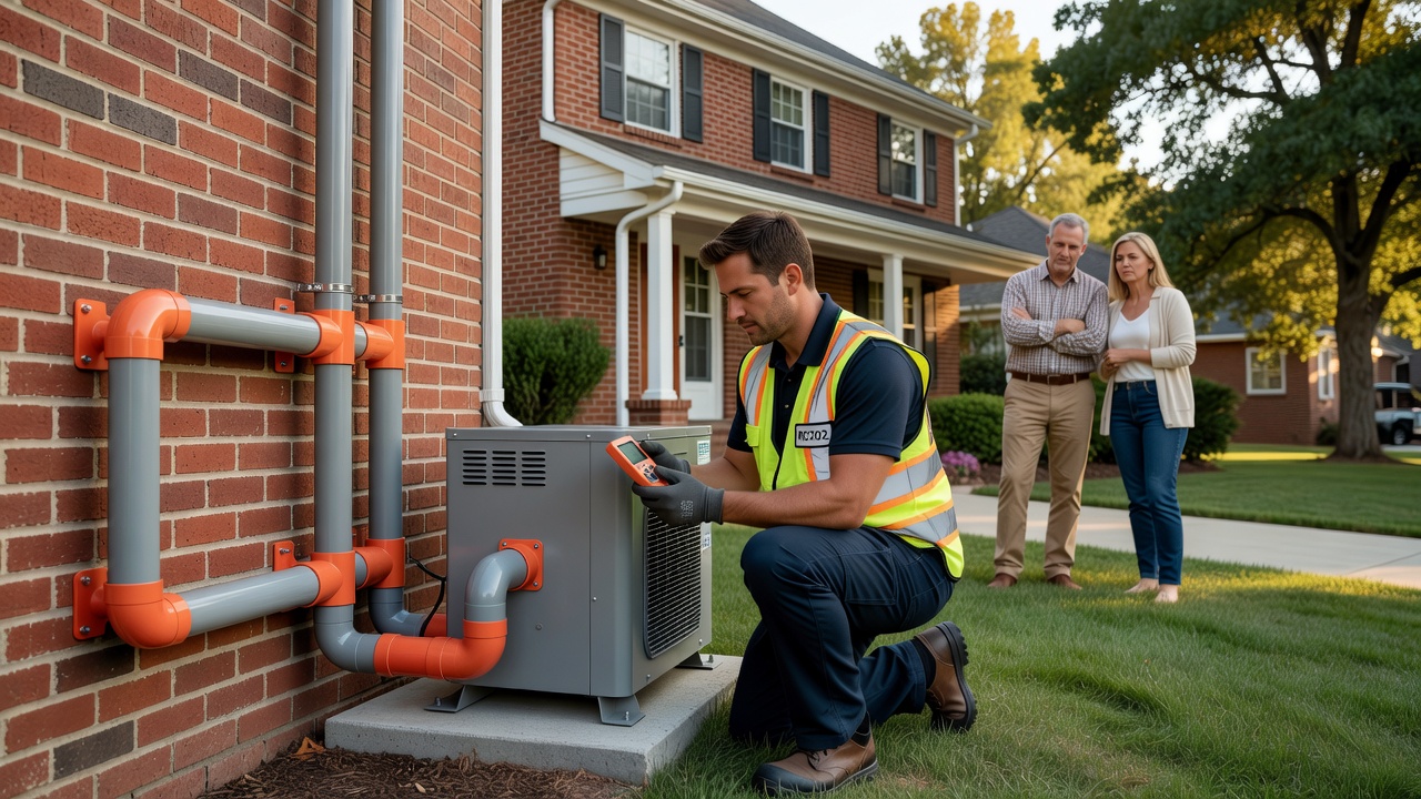 radon mitigation fan PVC pipe exterior wall Ohio home
